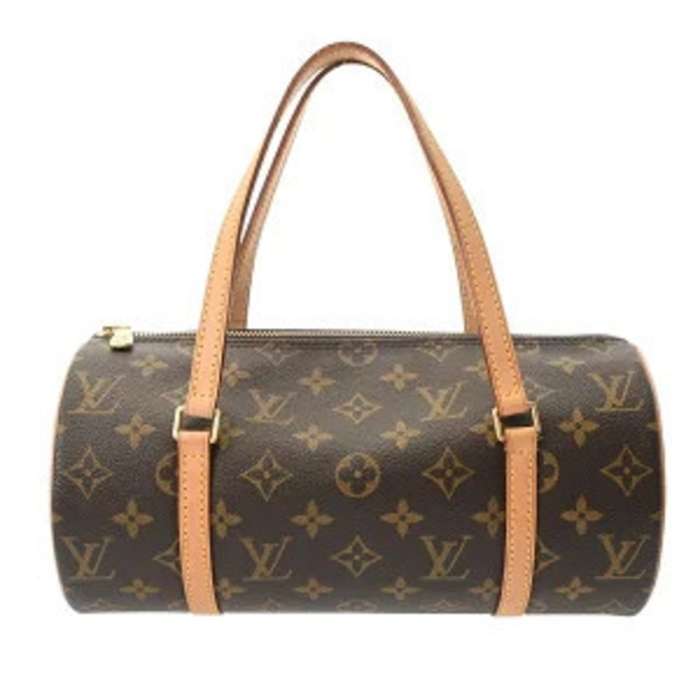 Louis Vuitton Monogram Papillon Canvas Top Handle Bag Brown